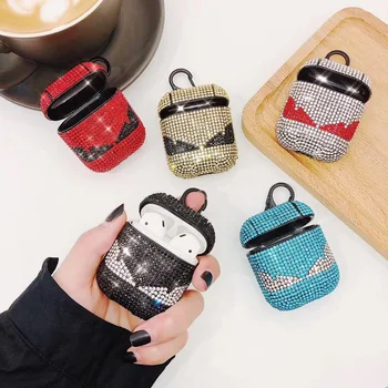 

AirPods Case Shockproof Dust-proof Rhinestone Protective Cover Compatible with Apple Airpods