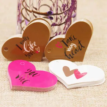 

50pcs heart shape Zerong Jewelry gold foil love design wedding tag cardboard mutli styles paper tag card love bag hang tag card
