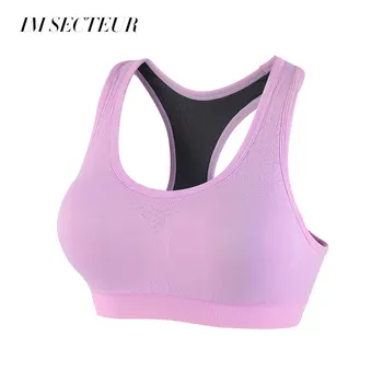 

IM SECTEUR Push Up damping Wireless Sport Bra Y Back Women Sexy Underwe Seamless Lingerie Bra Intimates Soutien Gorge Plus Size