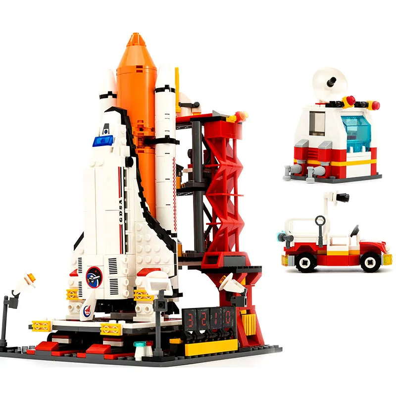

679Pcs City Spaceport Space Shuttle Launch Center Bricks Building Block Educational Toys For Kids Compatible Legoings 8815