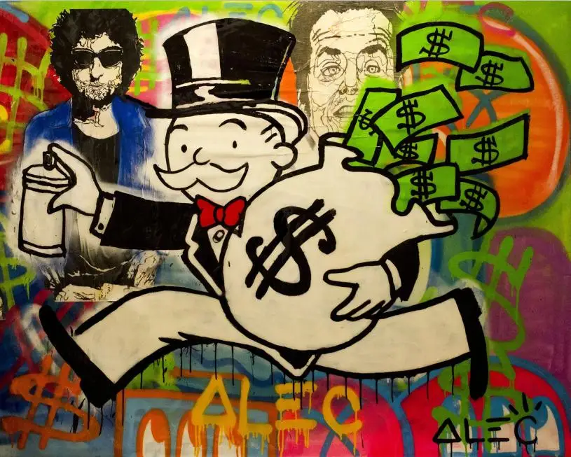 Alec Monopoly лучшие обои настенные художественные картины на холсте плакаты принты Современная Картина Настенная картина для гостиной домашний декор искусство - Цвет: AL004