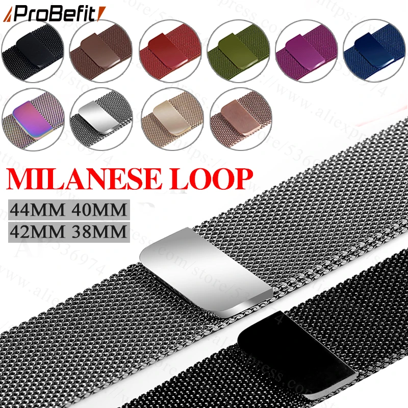 

Milanese Loop Bracelet Stainless Steel MAGNETIC band For Apple Watch 4 3 2 1 42mm 38mm Bracelet strap for iwatch 4 3 40mm 44mm
