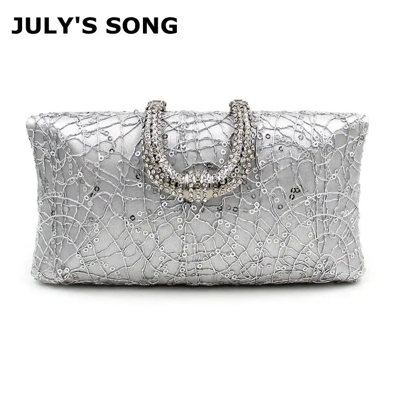 

JULY'S SONG Evening Bag For Women 2018 Diamond Clutch Bags Wedding Party Bridal Handbag Lady Bag With Chain Shoulder Handbags