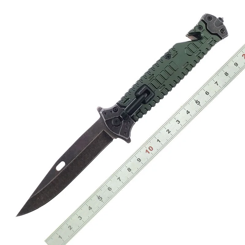 

High Quality Sharp Blade Tactical folding Knife with LED Light Seatbelt Cutter Glass Breaker Rescue Survival Outdoor EDC Tool