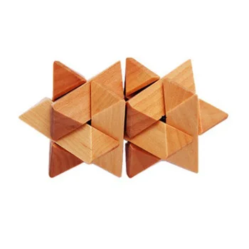 

Chanycore Baby Learning Educational Wooden Toys 3D Puzzle Kong Ming Luban Lock Cube Brain Teaser szx Kids Gifts 4253