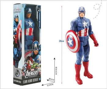 

30CM The avengers super Heroes Captain America spider man iron man PVC Action Figure Toy Gifts christmas favors birthday
