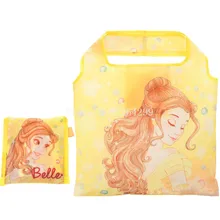 Новая мода Красавица и Чудовище Белль Принцесса Женщины Девушки Большой нейлон Мультфильм сладные сумки для покупок для детей