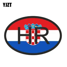 YJZT – autocollant de voiture avec drapeau, 13.4CM x 9CM, étiquette Code pays, croatie HR, accessoires, 6-0926
