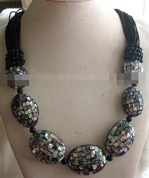 

Miss charm Jew1712 BIGGER !abalone shell AA egg &round necklace 20" beads