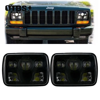 

2 Pcs 5x7 Inch Led Headlights 6" x 7" Hi/Low Beam H4 Plug H6054 Headlights H5054 6052 For Jeep Wrangler YJ Xj Cherokee Truck