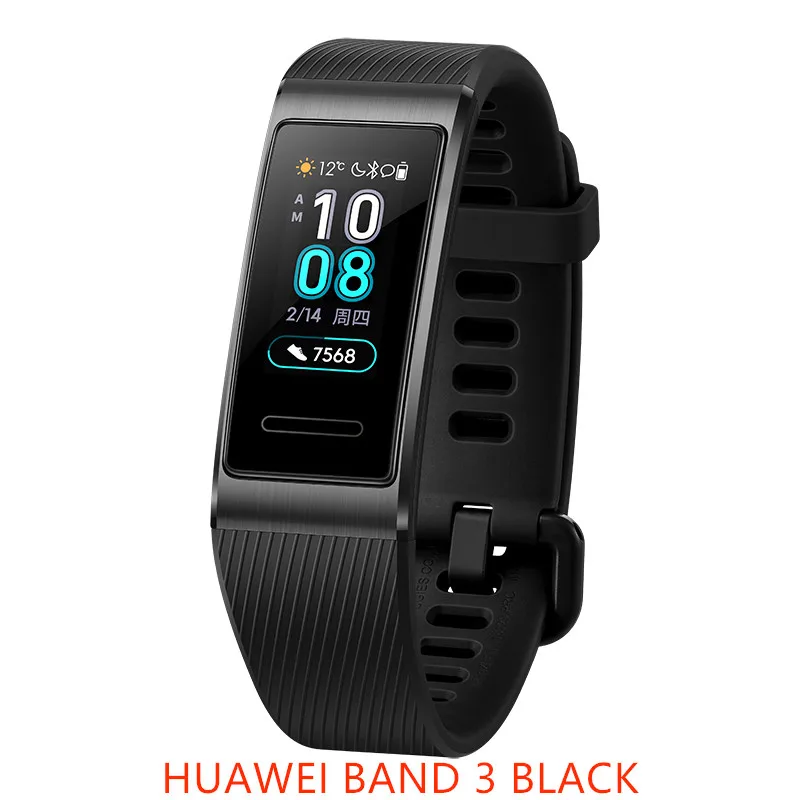 Новейший huawei Band 3/Band 3 Pro все-в-одном фитнес-трекер активности, водонепроницаемость 5 АТМ для плавания сердечный ритм Встроенный gps+ NFC - Цвет: Huawei Band 3