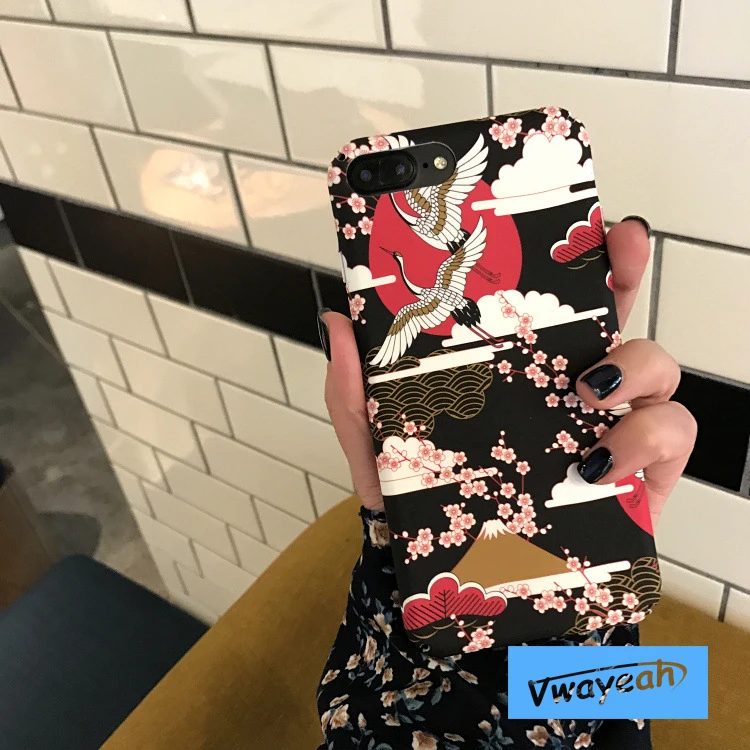 Red-crowned Crane Pink Sakura Case (11)