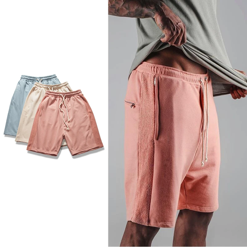 2017 Best Quality Hip hop Streetwear Sagging Shorts Men Solid Cotton