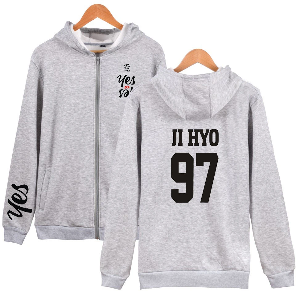 Kpop Twice Zipper Hoodies Women/men Harajuku Jacket Sweatshirt Bangtan