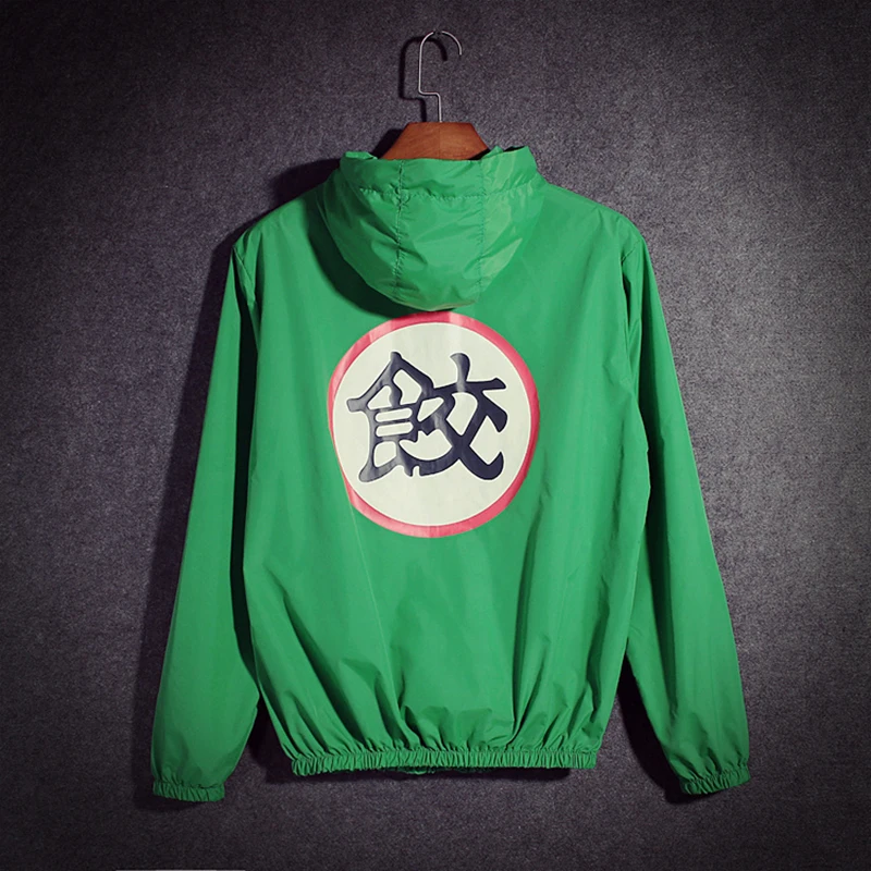 Dragon Ball Japanese Men's Jacket Streetwear Thin Hooded Windbreaker Jackets Anime Cosplay Kanji Streetwear Baseball Coats Women Dragon Ball Japanese Men's Jacket Streetwear Thin Hooded Windbreaker Jackets Anime Cosplay Kanji Streetwear Baseball Coats Women