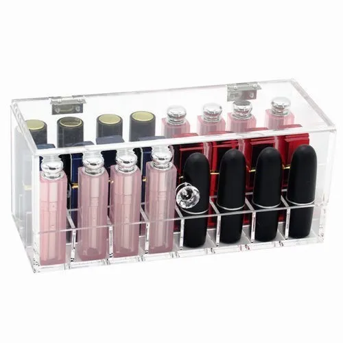 24 Grids Acrylic Clear Lipsticks Holder Cosmetic Storage Box Makeup