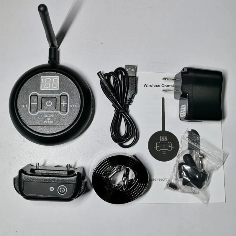 Pet Dog Wireless Electric Fence Containment System Wireless Signal Transmitter Dog Training Collar with Vibrating Electric Shock4