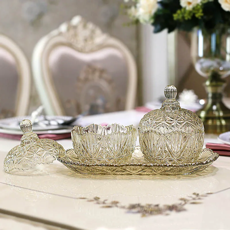 Стеклянная банка для конфет с прозрачной лентой стеклянная креативная фруктов в