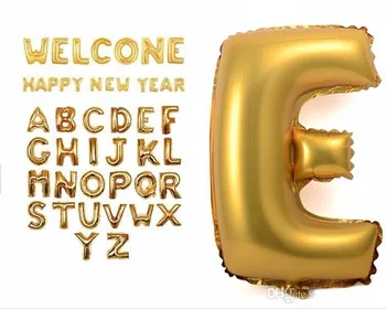 

16 Inch Gold Silver Alphabet Alphabet Letters A-Z Foil Helium Balloon Wedding Christmas Birthday Baby Shower Party Decoration
