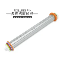 RSCHEF кухонные инструменты мульти-размер Скалка Регулируемая из нержавеющей стали палочка для муки Регулировка толщины теста