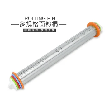 

RSCHEF Kitchen tools multi-size rolling pin Adjustable stainless steel flour stick Adjust the thickness of dough