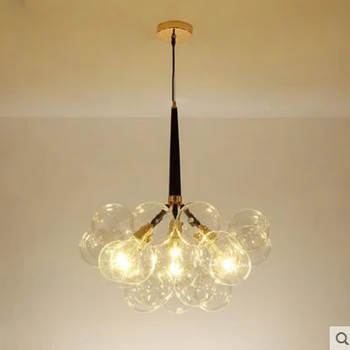 

Postmodern minimalist living room chandelier restaurant bedroom Nordic clothing store bubble glass ball chandelier children LED