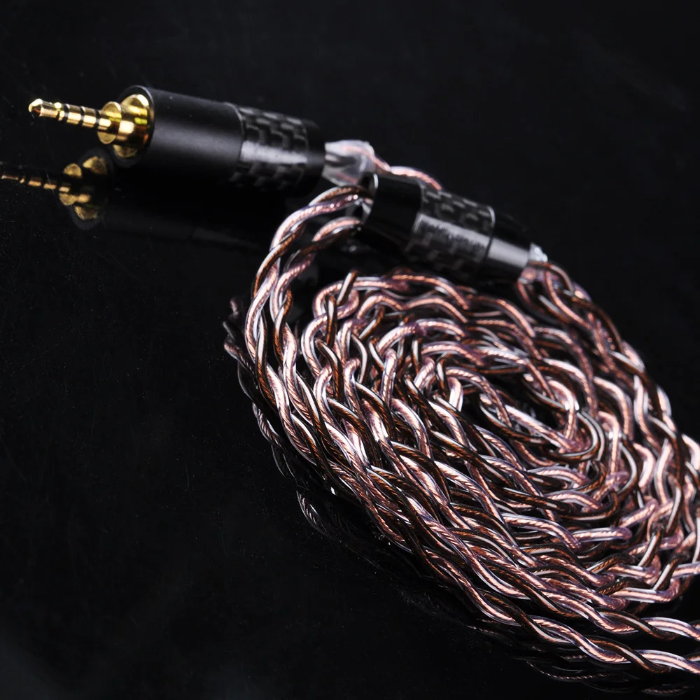 UPOCC NEOTECH 26AWG 7N один кристалл медный кабель 2,5/3,5/4,4 мм сбалансированный кабель с MMCX/2PIN разъем для ZS10 AS10 T2 T3