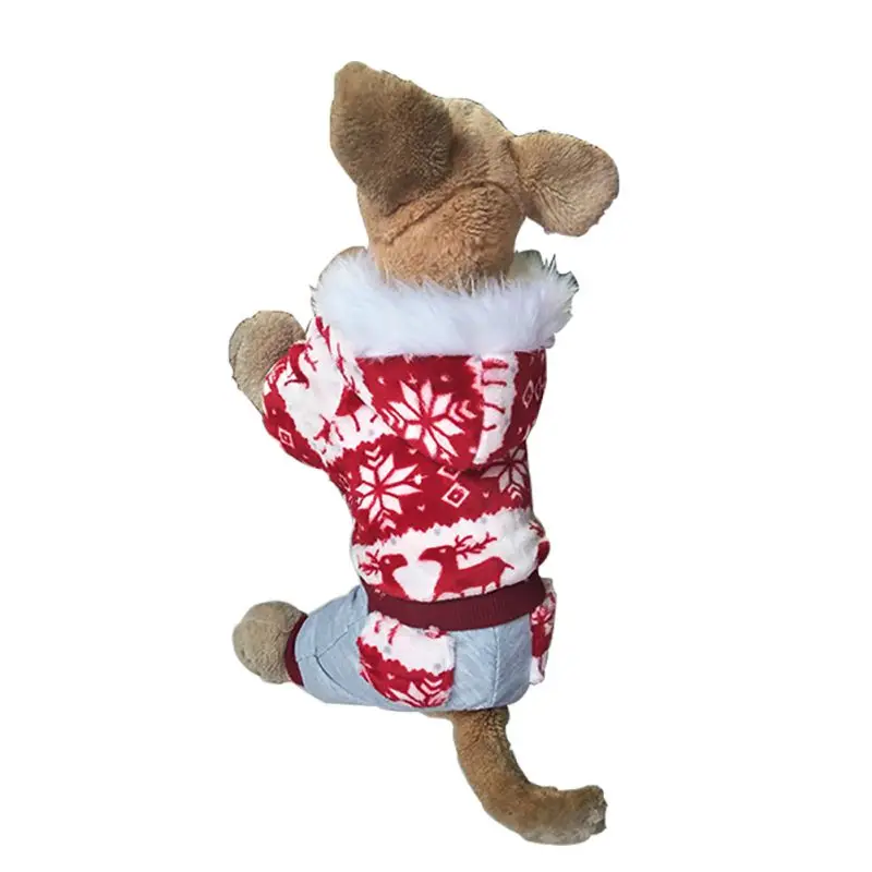 Зимняя одежда для домашних животных уютный Снежинка мягкая одежда с принтом в виде собак куртка костюм кошки Тедди толстовки собака пальто, Одежда для питомцев