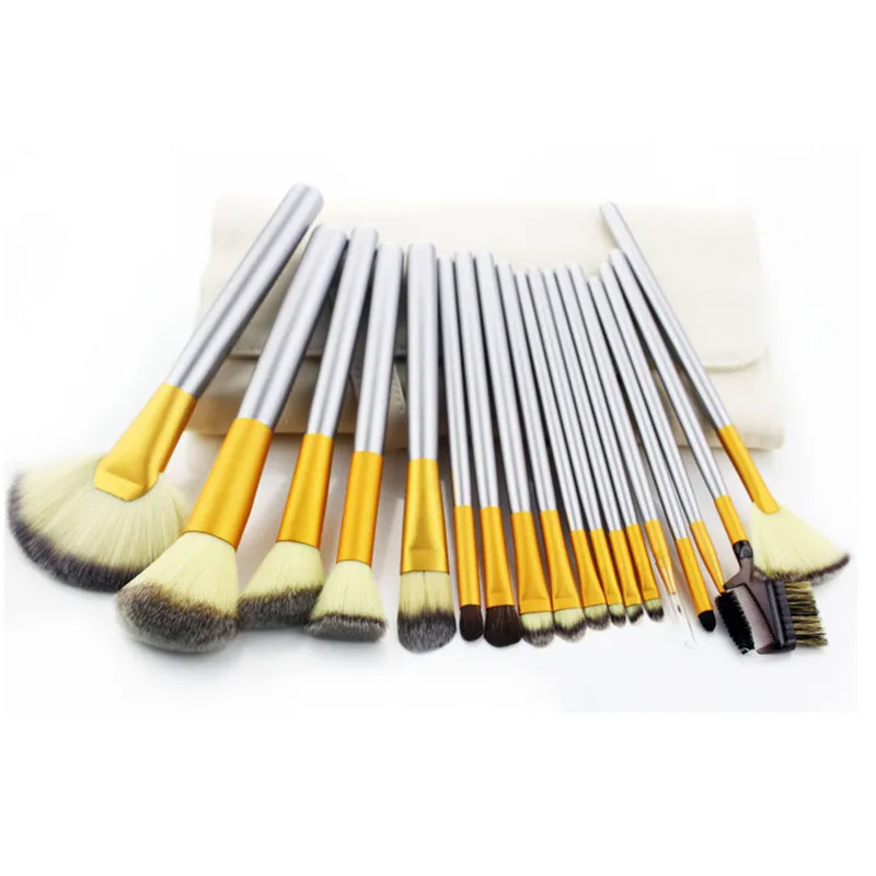 

18pcs Top Quality Brush Set Professional Nature Fiber Beauty Makeup Brushes With Bag de30de20
