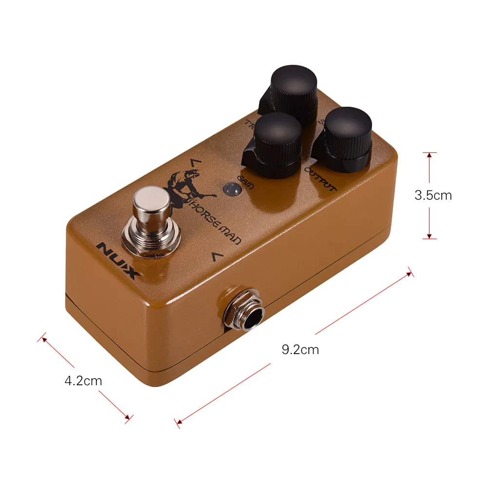 NUX NOD-1 HORSEMAN Overdrive Guitar Effect Pedal Full Metal Shell True Buffer Bypass 2 Working Modes Guitar Accessories New