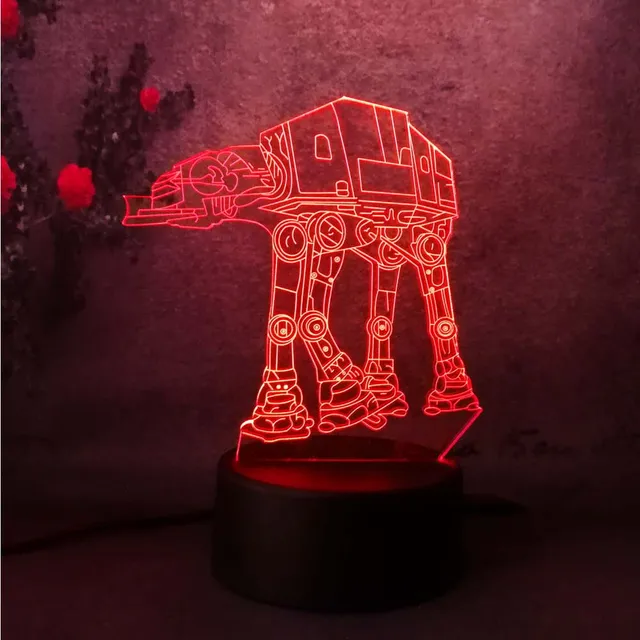 Lámpara remota táctil 3D Star Wars flash bombilla luz nocturna Robot perros USB Led mesa escritorio Lampara dormitorio para niños casa de la decoración de la luz - Imagen 2