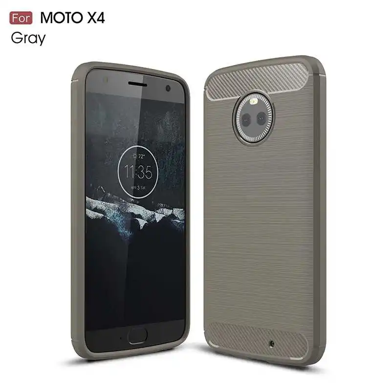 Модный противоударный мягкий силиконовый чехол Mokoemi 5," для Motorola Moto X4, чехол для Motorola Moto X4, чехол для телефона - Цвет: Gray