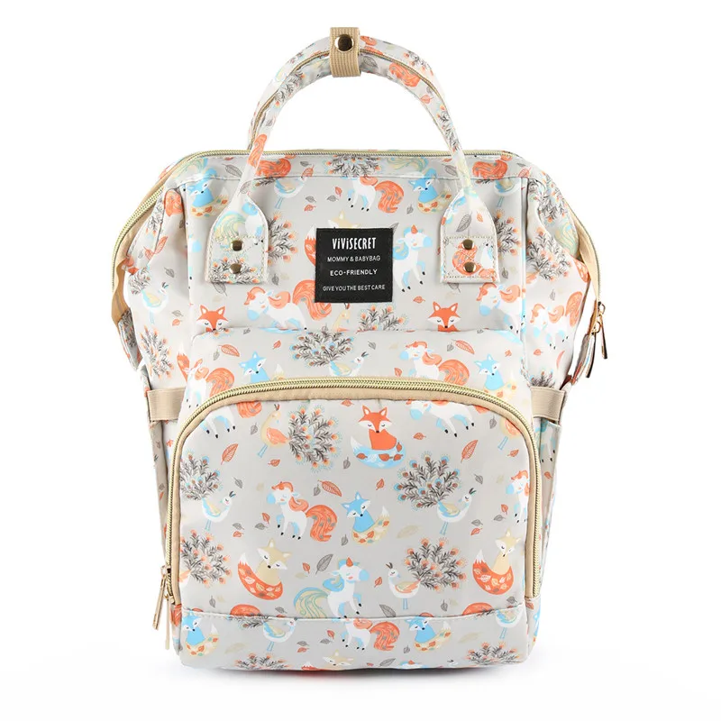 Cute Panda Printed Cartoon Animal Zoo Pattern Backpack Fashion Sports Lightweight Mummy Diaper Bags, Hot Sell!02