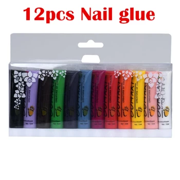 

2018 HOT Practical 1 SET 12 Colors Painting Acrylic 3D Nail Art Paint Tube Draw Manicure Nail Art Tip UV Gel Gift drop shipping
