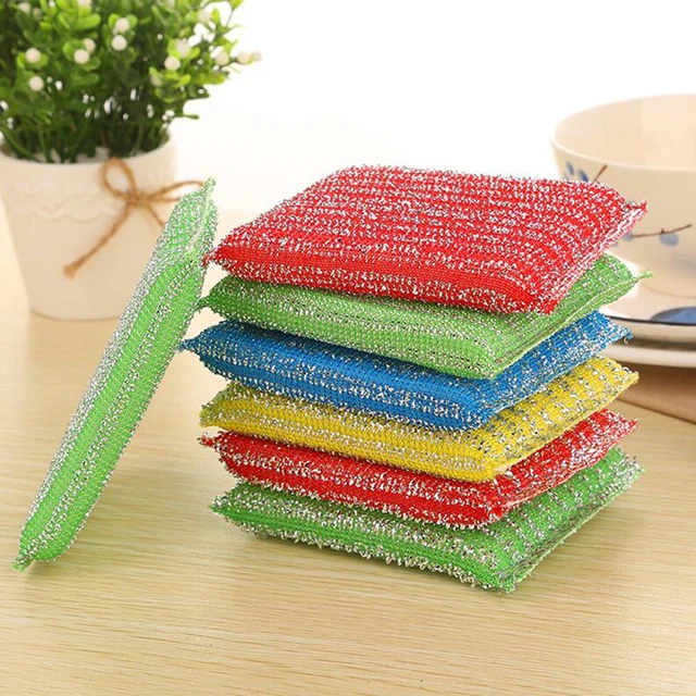 4pcs Kitchen Cleaning Sponge Double Sided Kitchen Dishwashing Sponge  Scrubber Sponges For Dishwashing Home Cleaning Accessories - AliExpress