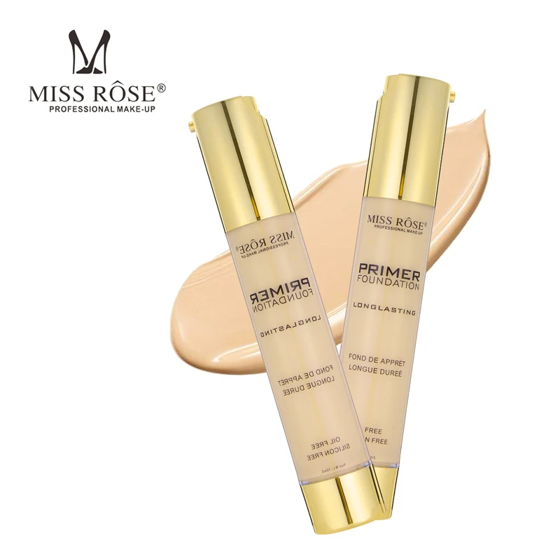 Miss Rose Liquid Foundation Cream Waterproof Long Lasting Oil Free Base Primer Foundation