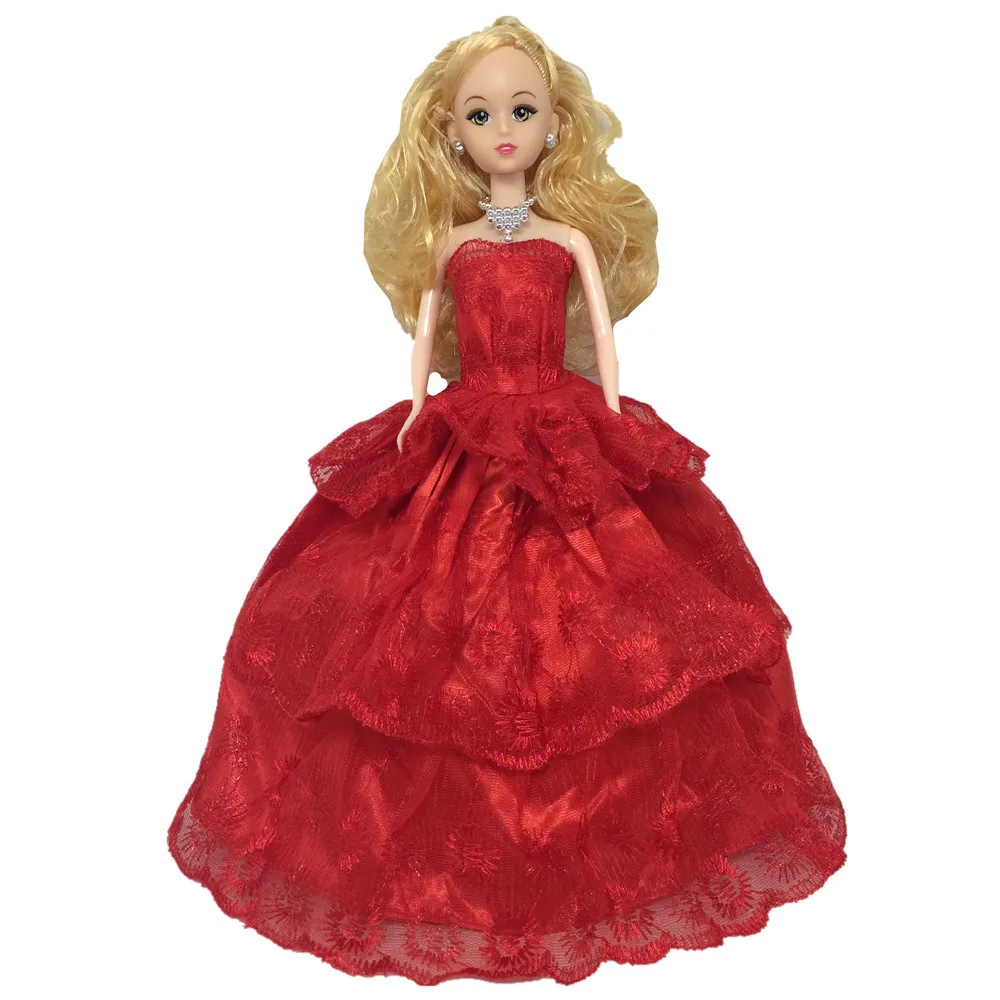 NK один шт все включено принцесса свадебное платье Благородные вечерние платья для куклы Барби модный дизайн наряд лучший подарок для девочки кукла