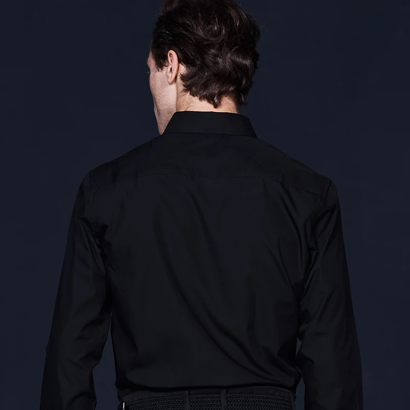 Beverry Hydrophobic Men Dress Shirt Stain Proof Quick Dry Quality Long and Short Sleeve Slim Fit Men Shirt Business Casual 