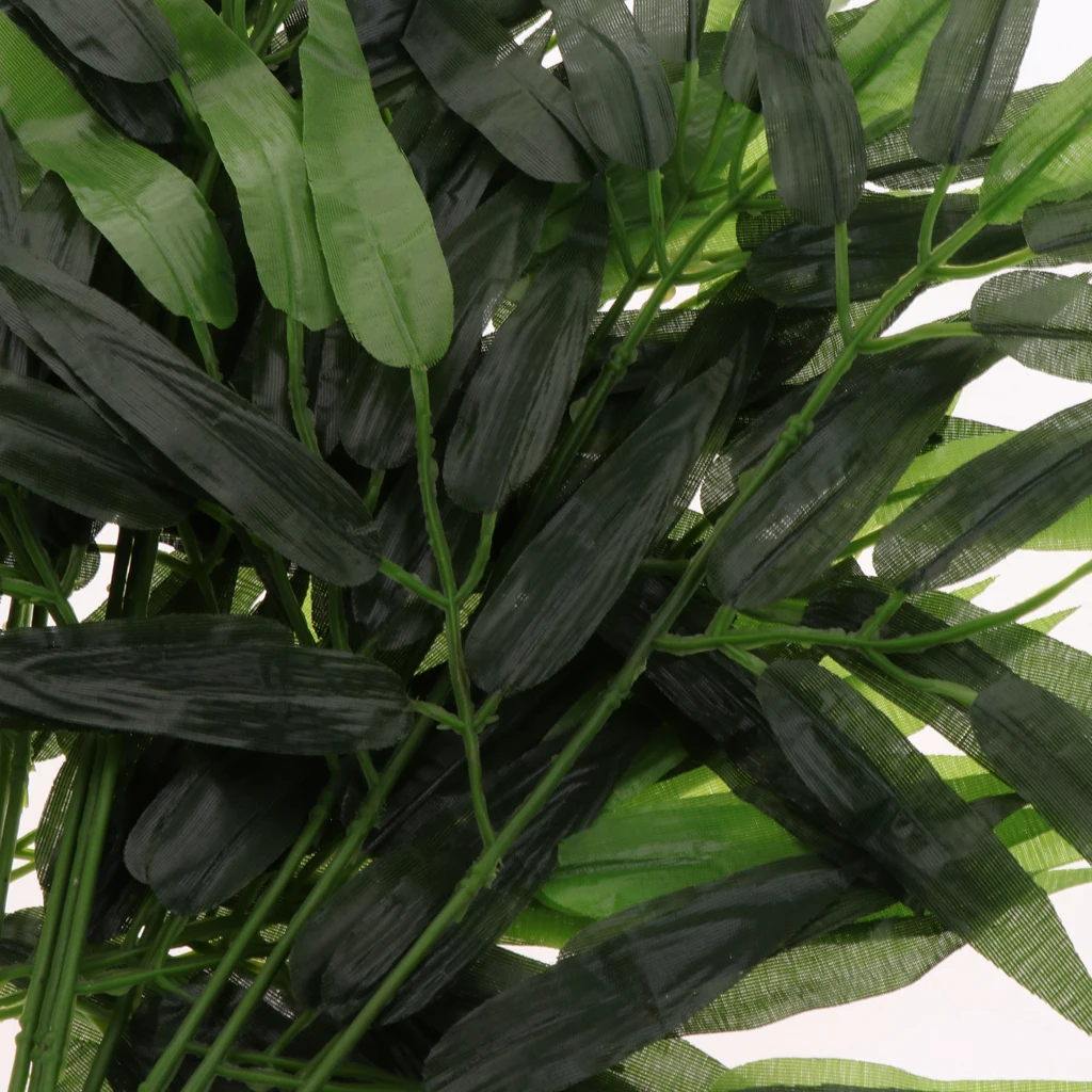 12pcs Artificial Bamboo Plant Ivy Bush Decorative Plastic Plant & Foliage for Home Garden Decor Office Shop Ornament - 23'