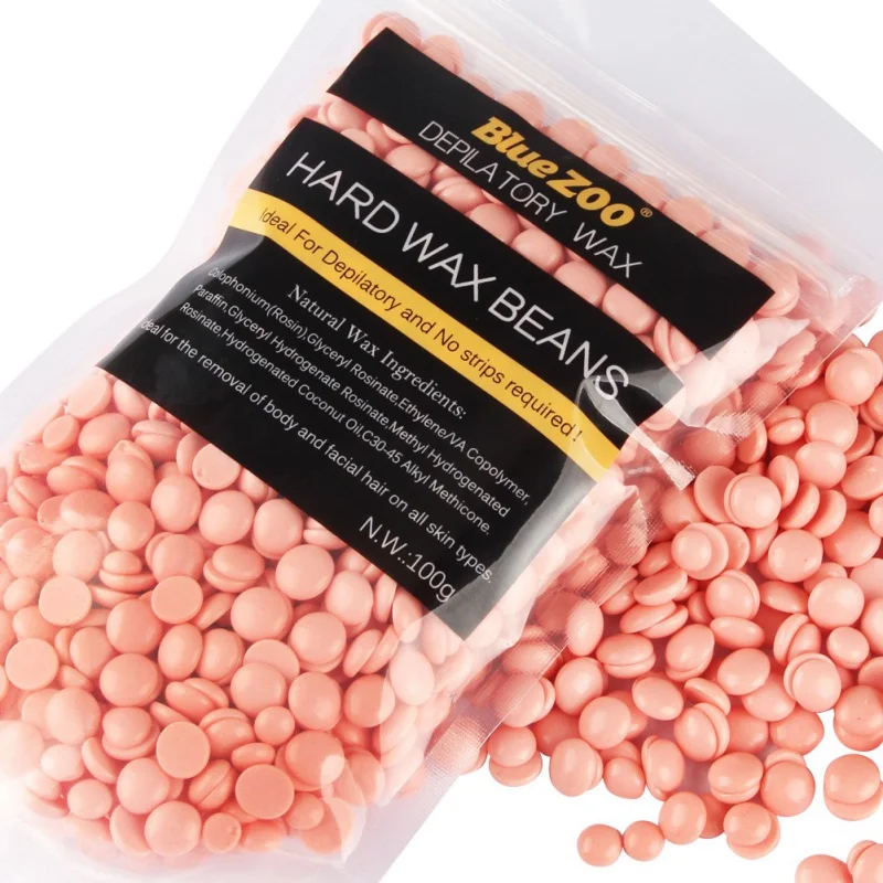 Blue ZOO 100g No Strip Depilatory Hot Film Hard Wax Pellet Waxing Bikini Hair Removal Lavender Beans Dropshipping