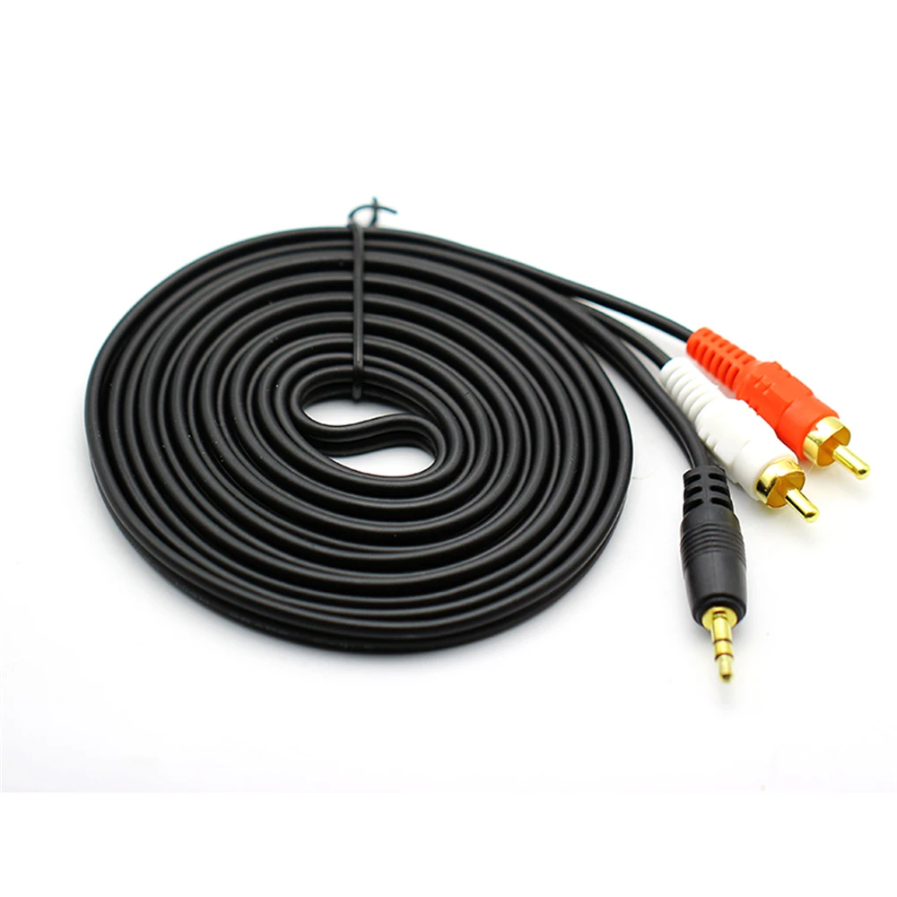 

Durable 3.5mm 9.8/16Ft Aux Auxiliary Male To 2 RCA Male Audio Stereo Cable Cord