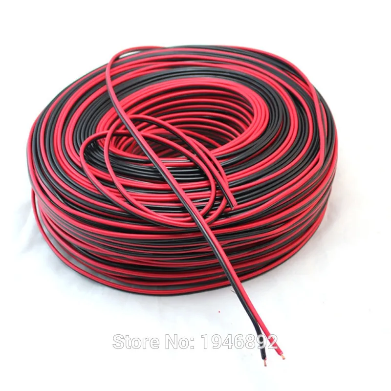 RVB-2* 1,5 мм квадратный медный красный с черным ЦВЕТНОЙ кабель параллельный внешнему проводу светодиодный динамик кабель электронный монитор Шнур питания