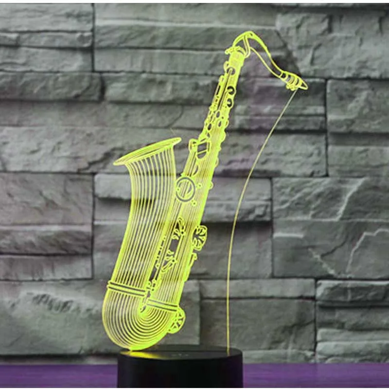 Buy 3D LED Night Light Sax Music Instruments Saxophone