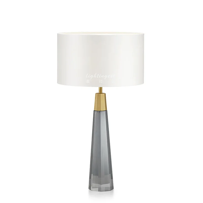 

Ditoon Postmodern Crystal Led Table Lamp Bedside Lighting Bedroom Iron Lamp Design Nordic Simple Luminaire Grey White Luster