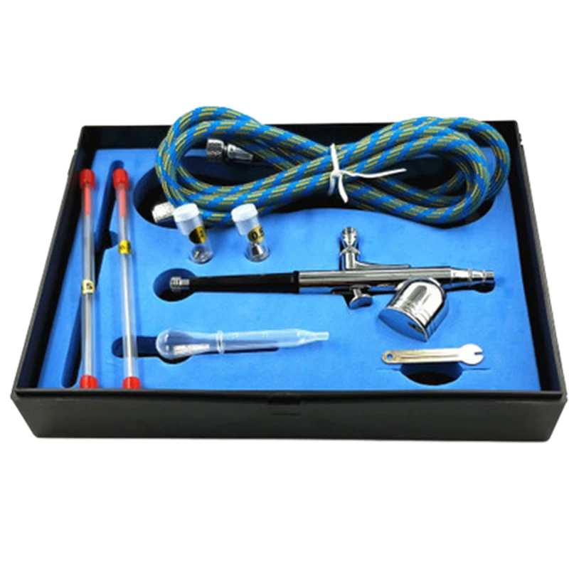 

0.2mm/0.3mm/0.5mm 7Cc Cup Professional Double-Action Trigger Air-Paint Control Airbrush For Art-And-Craft Projects Tattoo Deta