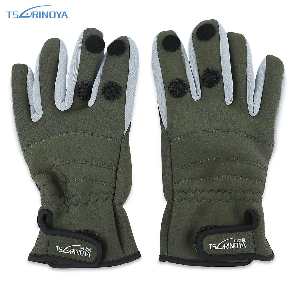 Trulinoya brand fishing glove full finger waterproof anti skidding