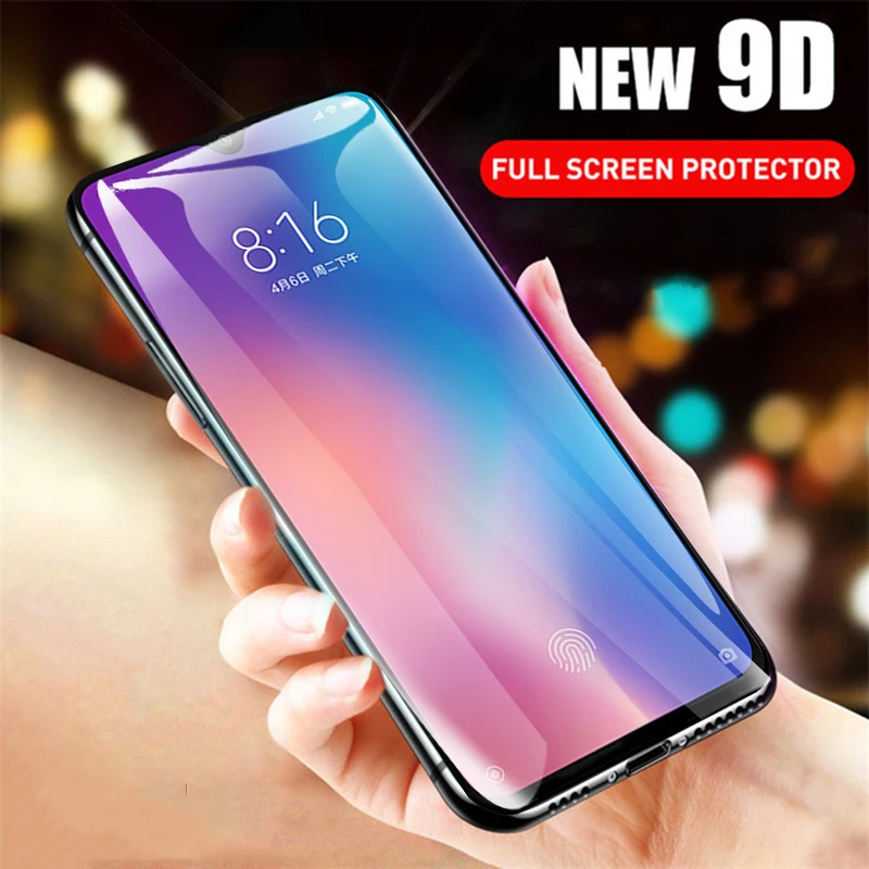 Закаленное стекло 9D для Xiaomi Mi 9SE защитная пленка экрана 9 SE 9T 9X|Защитные стёкла и