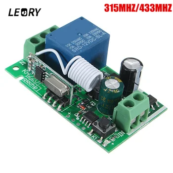 

LEORY Smart Wireless RF Remote Control Receiver DC 12V 220V 10A 1 Ch 315/433MHz Relay Switch Best