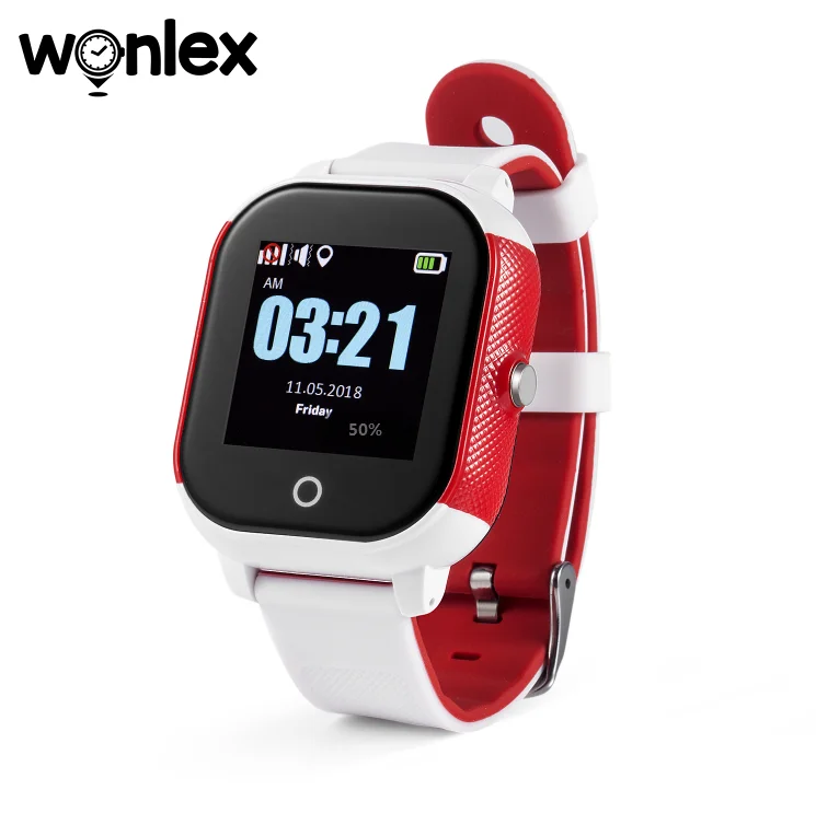 Wonlex GW700S водонепроницаемый IP67 Детские умные gps часы с gps/LBS/WiFi камерой SOS телефон вызова дети слежения часы для Android iSO - Цвет: GW700S-White-Red