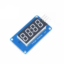 100 шт./лот 4 бита TM1637 красный цифровой светодиодный ламповый Дисплей Модуль и часы B51